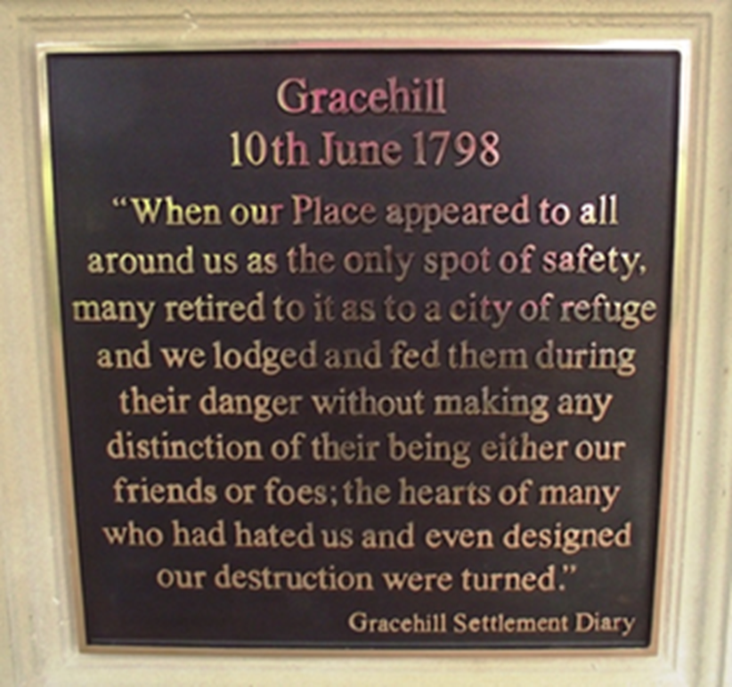 Gracehill Settlement Diary - Gracehill 10th of June 1798